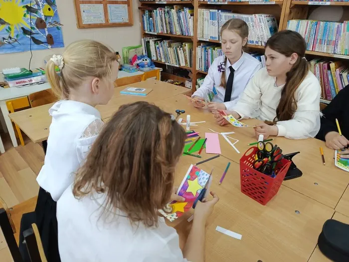 Закладка для порядка - мастер - класс в Детской библиотеке (6)