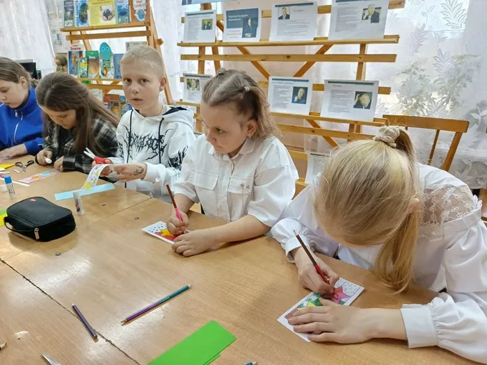 Закладка для порядка - мастер - класс в Детской библиотеке (1)