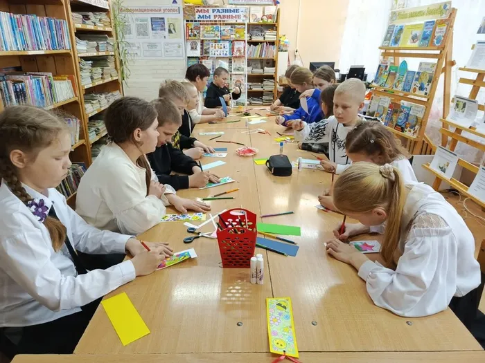 Закладка для порядка - мастер - класс в Детской библиотеке (2)