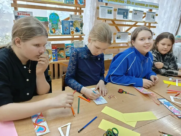 Закладка для порядка - мастер - класс в Детской библиотеке (7)