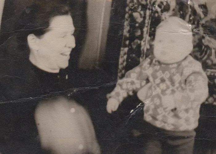 М. С. Авдеева с внуком Сергеем. 1973 г.